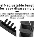 Close-up of 15mm X 30mm Plastic Drag Chain Cable Carrier showing adjustable sections for CNC Router and 3D Printer