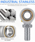 Premium Rod End Bearing Featuring 5/8 Inch Bore And 5/8-18 Right Hand Thread Galvanized Steel Joint for industrial use.