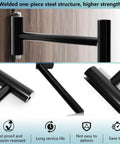 Door Hinge Adjustment Tool For.134 And.180 Hinges, Black Steel With Polished Finish, Contemporary Style, installed on wood door.