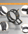 Close-up of 352 Piece Spring Band Hose Clamps Kit 6 To 25mm with specifications and corrosion-resistant coating details.