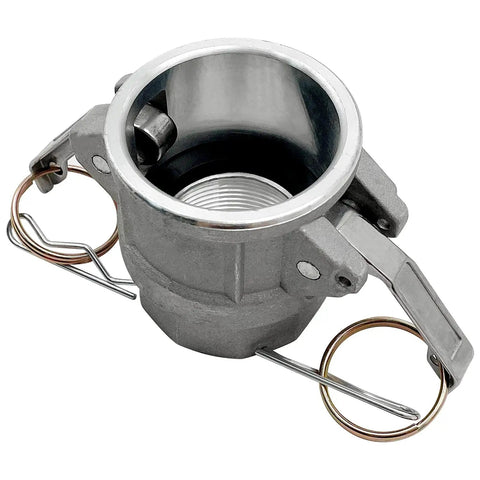 Heavy Duty 3 Inch Type D Aluminum Cam And Groove Hose Coupling With Female Camlock Adapter Kit features quick swap design and corrosion resistant build.