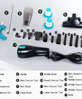 Corded Vacuum Cleaner With 15KPa Suction 400W Motor 12 In 1 Lightweight Bagless Stick Vacuum attachments layout