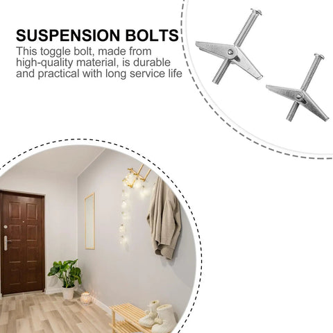 20 Pack Heavy Duty Drywall Toggle Bolts Kit With Wing Nuts M5 M6 Full Thread Expansion Anchors for Hanging Heavy Stuff
