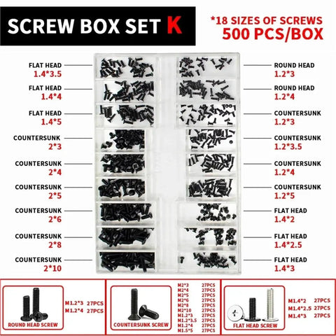 Top Shelf Micro Screw Kit With Dependable Driver Ideal For Glasses Laptops Watches And Electronics Back Covers Rust Proof Precision hardware in organized box.