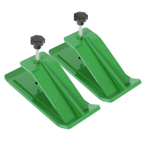 Two Pack Universal Tractor Bucket Edge Protectors For Most Loaders, Built Tough On Heavy Duty Steel With Durable Green Powder Coating