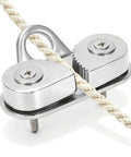 Beefy 316 Stainless Steel Cam Cleat With Rustproof Design, 6 To 15mm Rope Fit, Ideal For Sailboats, Kayaks, Canoes, Dinghies And Climbing Sticks, Includes Fairlead Ring For Smooth Line Feeding.