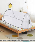 Large Pop Up Mosquito Net Tent Portable Foldable Mesh Shelter For Bed Camping Travel And Patio Breathable Lightweight Design 78 By 31 By 23 Inch Fits Adults And Kids For Indoor Or Outdoor Use set up on a bed