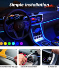 Car Interior LED Light Strips With App Control And RF Remote 2 In 1 Ambient Lighting Using 157 Inch Fiber Optic EL Wire installation guide