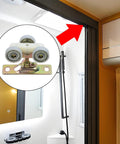 Two Pack Alloy RV Pocket Door Rollers With Hangers For Sliding Doors White Finish Durable Alloy Wheels 54x40x42mm Installed