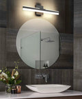 24 Inch Gold Dimmable LED Vanity Lights For Bathroom Vanity Light Fixtures Modern Sconces For Vanity Mirror 16W Makeup Lighting 3000K Warm White With 5 To 100 Percent Dimming Range Triac Compatible And Flicker Free Glow Up above round mirror