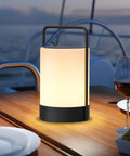 Solar Lantern LED Outdoor Cordless Table Lamp With IP44 Waterproof Metal Frame RGB And Warm White Lighting for Patio Vibe