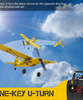 Sport Cub RC Plane Trainer No Brainer To Fly With 3 Flight Modes 6 Axis Gyro Stabilizer Prop Saver in flight with remote control