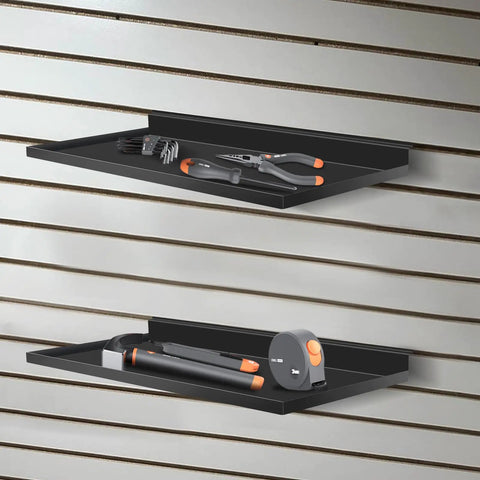 17x8 Inch Large Slatwall Shelves Set Of 2 Built To Last Heavy Duty Metal Slat Wall Display Shelves For Slat Wall Panels Flat Display