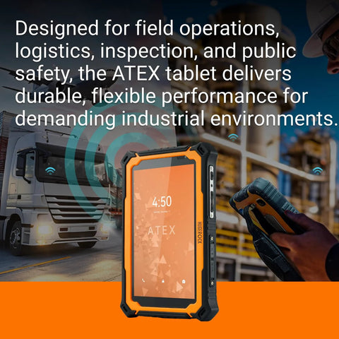Industrial Grade Explosion Proof 7 Inch Android Tablet For Hazardous Areas Zone 2 ATEX Intrinsically Safe in worksite