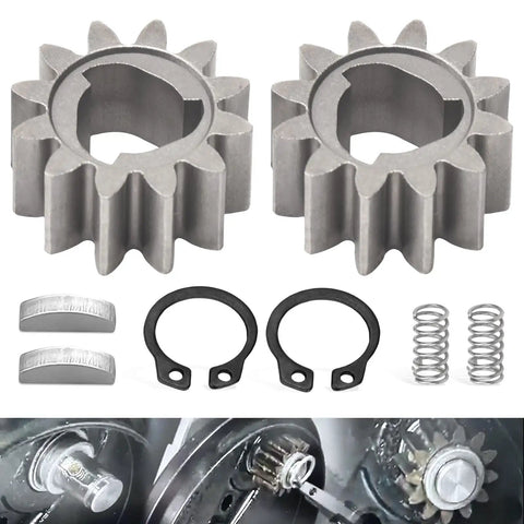 12 Teeth Drive Gear Kit For Lawn Mower Replacement with gears, clips, keys, and springs visible in image.