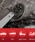 Oil Seal Puller Tool With Dual Hook Tips For Auto Seals Pro Grade Universal Grease Seal Removal Tool in use on engine
