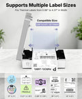 Wireless Bluetooth Thermal Shipping Label Printer Pulls Off Killer 4x6 Package Prints For Ecommerce Hustles With Zero Hassle mobile sync and label sizes shown