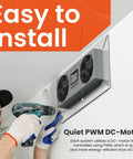 Installation of Crawlspace Ventilation Fan With Humidistat And Temperature Controller, 240 CFM Wall Mount Exhaust