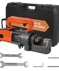 SierraSquad 1250W Electric Hydraulic Steel Rod Cutter For Fast Heavy Duty Cuts In Under Four Seconds with tools and carrying case.