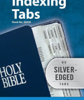 Super Crisp Silver Edge Bible Tabs For Old And New Testament Includes Eighty Durable Sticky Index Markers in a pack.