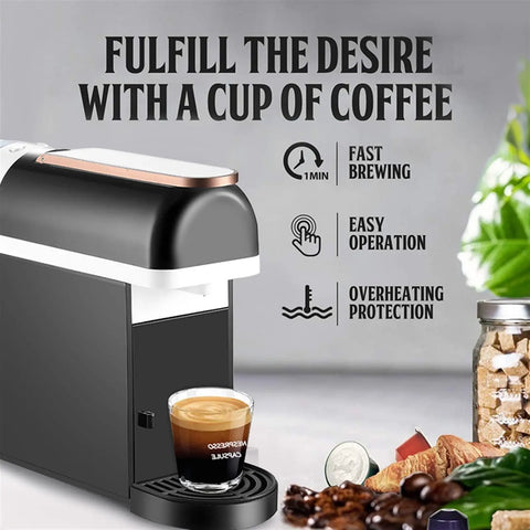 All In One Office Coffee Maker With Permanent Filter And Capsule Compatibility Semi Automatic Espresso Pump Machine with cup display
