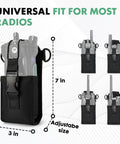 Firefighter Radio Strap And Holder With Reflective Adjustable Shoulder Mic Clip For Walkie Talkie And Two Way Radio 2 Pack