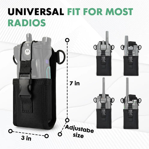 Firefighter Radio Strap And Holder With Reflective Adjustable Shoulder Mic Clip For Walkie Talkie And Two Way Radio 2 Pack