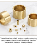uxcell 20-piece bronze sleeve bearings set, assorted sizes, self-lubricating sintered bronze bushings.