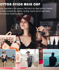 Woman wearing Like A Dad But Cooler Uncle Club EST 2026 Adjustable Baseball Trucker Hat For Women Men Outdoor Activities