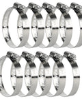 Stainless Steel Hose Clamps Set For 1/4 Inch To 10 Inch Hoses, Beefy Heavy Duty Adjustable Worm Gear Clamp Kit assortment image