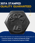 Heavy Duty Lag Screw Kit One Quarter By One And A Quarter Inch With One Hundred Screws And One Hundred Washers Ceramic Black Ruspert Coating for exterior, 307A stamped quality.