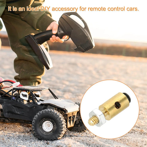Remote control car with 24 Pack Linkage Stoppers For RC Planes And Cars, gold copper finish push rod connector inset