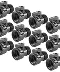 12 Pack Three Quarter Inch Plastic Garden Hose Shut Off Valve With Quick Connect Fittings For Standard US Hoses Easy Snap Watering Connector Kit For Sprinklers Nozzles And Yard Accessories, 12 black ABS valves