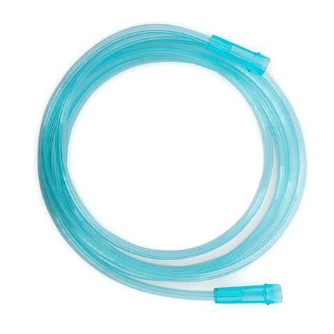 Clear view of 6.6 foot tubing for 3 Pack Adult Oxygen Masks For Generators With 6.6 Foot Tubing And Adjustable Elastic Straps Size L.