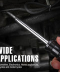 Security Torx Bit Set With CNC Machined S2 Steel Star Bits in use on automotive equipment, showcasing tamper-resistant feature.