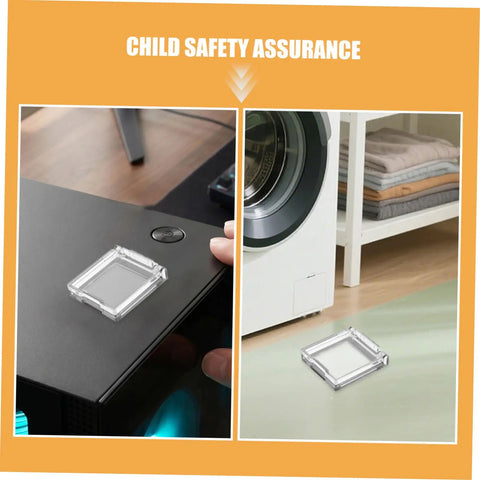 26mm Round Power Button Cover With Double Sided Adhesive No Fuss Dustproof Guard on a desktop PC and next to a washing machine