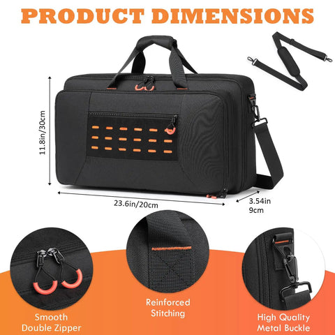 Carrying Bag For Boss Guitar Multi-Effects Pedals Like ME-80 ME-90 GT-1000 GX-100, Gig-ready gear bag with dimensions and features.