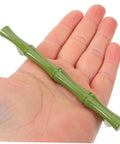 Green Zinc Alloy Cabinet Pulls Set 2 Pack, Sleek Cupboard Handles For Dresser, showcased in hand, durable modern accessory.