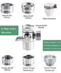 Sink Faucet Hose Sprayer Attachment Handheld Sprayer With On Off Valve And Seven Adapters Six And A Half Foot Extension Hose Silver Shower Head