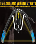 Upgraded Hydraulic Arm Exerciser With Adjustable Resistance From 22 To 440 Lbs. featuring golden ratio triangle structure for stable workouts.