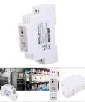 DIN Rail Switching Power Supply For Industrial Control Equipment With PWM Modulation, Low Ripple Output, Flame Retardant Housing, Heat Resistant, Compact Modular Design, Long Service Life, High Interference Resistance Performance, white DIN rail module