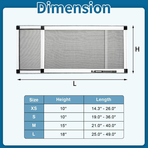 Expandable Window Screen 2 Pack Adjustable Fit For Double Hung Windows 10 Inch High By 19 To 36 Inch Wide With Frame Small Replacement Screens Durable Keeps Bugs Out And Lets Fresh Air In