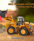 Alloy Loader Truck Toy For Kids Kid Friendly Durable Safe One To Forty Scale Diecast Bulldozer With Movable Multiarticular Boom