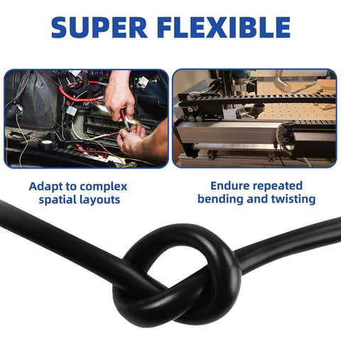 16 Gauge Two Conductor Shielded Wire Built For Automotive And Electronics, 30 Foot UL2464 Cable bent to show flexibility