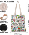Geocache Tote Bag For Cachers And Outdoor Lovers Great Gift For Geocachers Who Live For The Hunt Durable Canvas with icons.