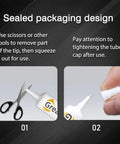 Sealed packaging design of Two Pack Silicone Grease Lubricant For Bambu Lab 3D Printer Guide Rails and Axial Guides shown.