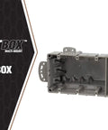 Beefy 5 Gang Multi Mount Device Box With Depth Adjustable For Horizontal And Vertical Installations, Heavy Duty 42lb Gray, Removable Nail Tabs For Metal Stud Mounting, Top Blocks For Secure Vertical Placement, Interior Mounting Blocks, gray 5-gang device box