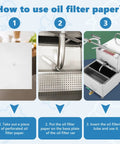 How to use Essential Envelope Fryer Filter Paper For 55L Commercial Deep Fryers: steps for installation in a fryer.