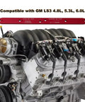 Precision Exhaust Manifold Drill Template Compatible With Chevy LS 4.8L 5.3L 6.0L V8 Engines on GM engine with intake