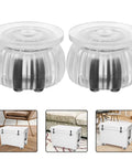 Furniture Caster Wheels with Brake, ABS Portable Base for Dresser, clear plastic casters designed for easy mobility.